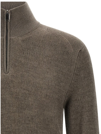 Свитер BRIONI Brown vanisé sweater (UMS70LOCK122825) #