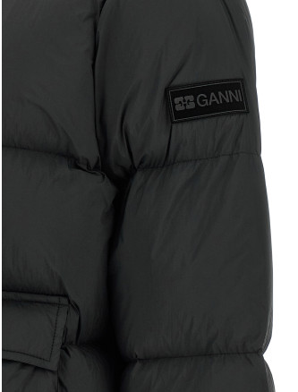 Пуховик GANNI Future Nylon black down jacket (A1010231252) #