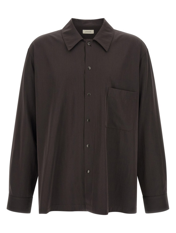 Рубашка LEMAIRE Brown wool gabardine overshirt (SH1302LF1668BR561) #1