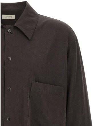 Рубашка LEMAIRE Brown wool gabardine overshirt (SH1302LF1668BR561) #
