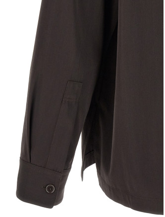 Рубашка LEMAIRE Brown wool gabardine overshirt (SH1302LF1668BR561) #