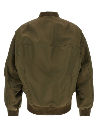 Куртка J.W.ANDERSON Green bomber jacket with asymmetric hem (JK0429PG1875570) #