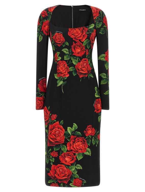 Платье миди DOLCE & GABBANA 'Rose' (F6AWBTFSA9RHN6EJ) #1
