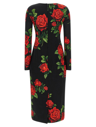 Платье миди DOLCE & GABBANA 'Rose' (F6AWBTFSA9RHN6EJ) #