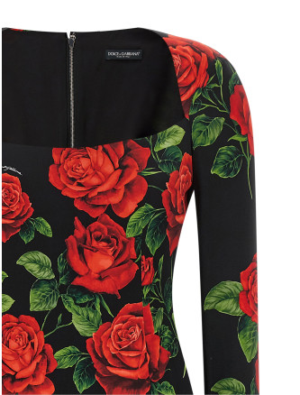 Платье миди DOLCE & GABBANA 'Rose' (F6AWBTFSA9RHN6EJ) #