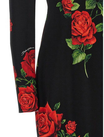 Платье миди DOLCE & GABBANA 'Rose' (F6AWBTFSA9RHN6EJ) #