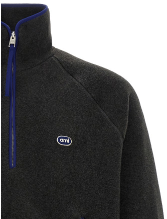Свитшот AMI PARIS Carbon grey vareuse sweatshirt (UJK943PL0115A189) #