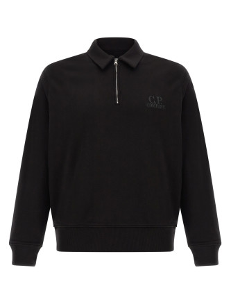 Свитшот C.P. COMPANY Black cotton fleece sweatshirt