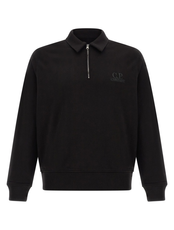 Свитшот C.P. COMPANY Black cotton fleece sweatshirt (21CMSS026A005086W999) #1