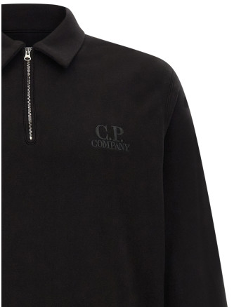 Свитшот C.P. COMPANY Black cotton fleece sweatshirt (21CMSS026A005086W999) #