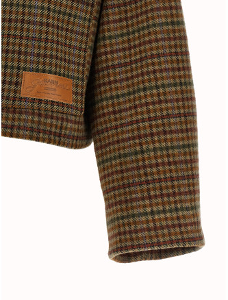 Куртка GANNI Check twill jacket (A1130027999) #