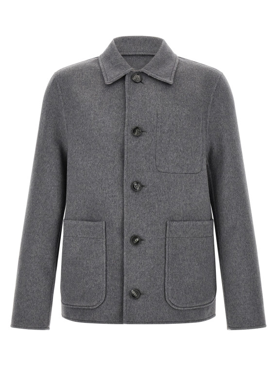Куртка AMI PARIS Grey boule jacket (HJK844WV0217A226) #1