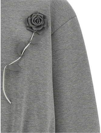 Свитшот GIUSEPPE DI MORABITO Removable Flower application sweatshirt (07PFTO441X1671498) #