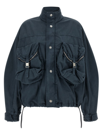 Куртка THE ATTICO Blue utility bomber jacket