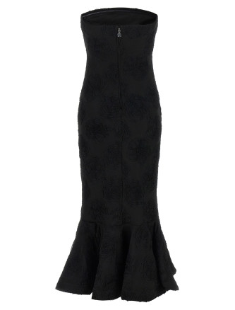 Платье миди ROTATE BIRGER CHRISTENSEN 'Flower Mesh Flounce' (116833100100) #