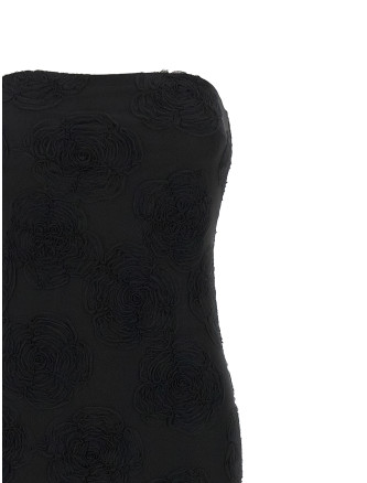 Платье миди ROTATE BIRGER CHRISTENSEN 'Flower Mesh Flounce' (116833100100) #