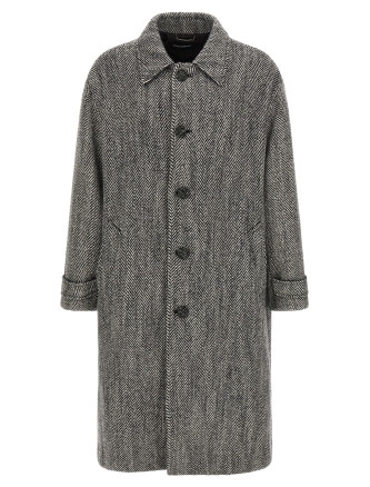 'Chevron' Wool coat