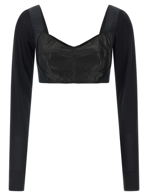 Вечерний топ DOLCE&GABBANA Bustier crop top (F7CH6TGDEB8N0000) #1