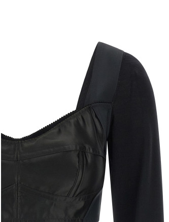 Вечерний топ DOLCE&GABBANA Bustier crop top (F7CH6TGDEB8N0000) #
