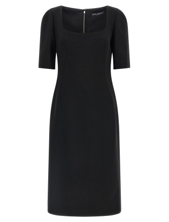 Платье миди DOLCE&GABBANA Double crêpe dress