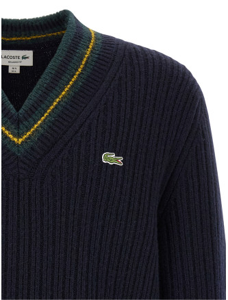 Свитер LACOSTE Blue V-neck sweater (AH8576TDV) #