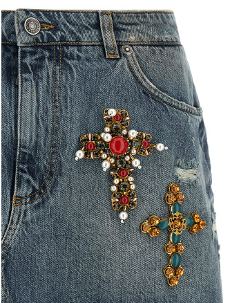 Мини-юбка DOLCE&GABBANA Embroidery skirt (F4C2TZG8PG5S9001) #