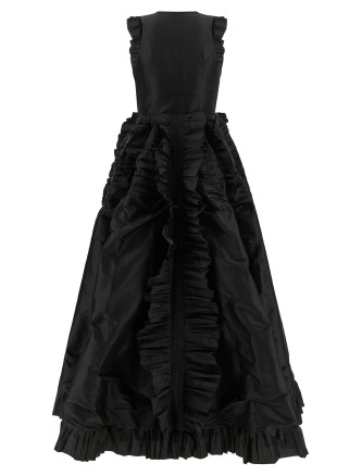 Платье макси GIOVANNI BEDIN Ruffle train dress (GBW26512LNERO) #