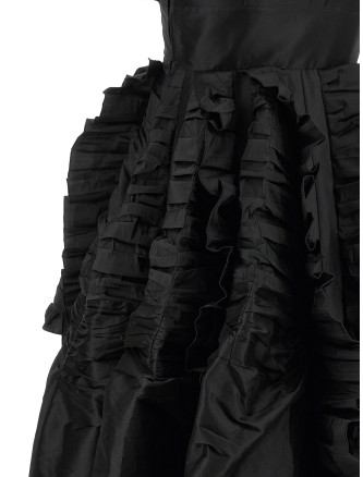 Платье макси GIOVANNI BEDIN Ruffle train dress (GBW26512LNERO) #