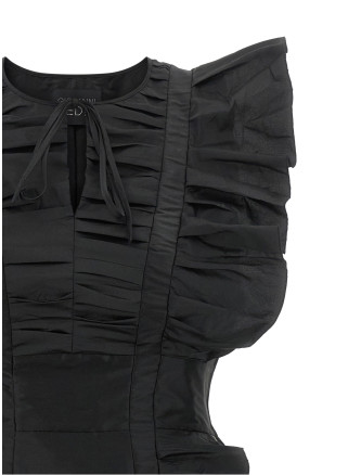 Мини-платье GIOVANNI BEDIN Black ruffle dress (GBW26512SNERO) #