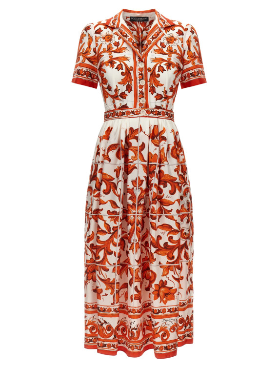 Платье миди DOLCE&GABBANA 'Maiolica' (F6TVLTGDDRES9000) #1