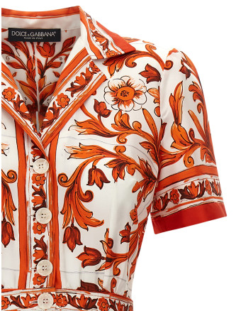 Платье миди DOLCE&GABBANA 'Maiolica' (F6TVLTGDDRES9000) #