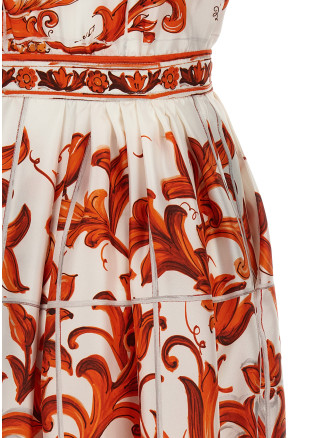 Платье миди DOLCE&GABBANA 'Maiolica' (F6TVLTGDDRES9000) #