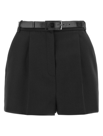 Шорты ELISABETTA FRANCHI Belted wool shorts
