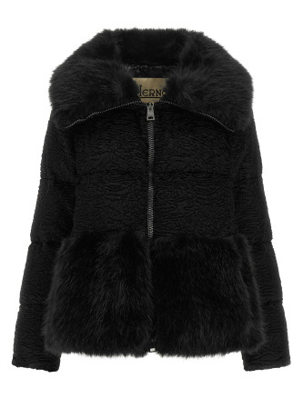 Шуба HERNO Black Astrakhan effect jacket
