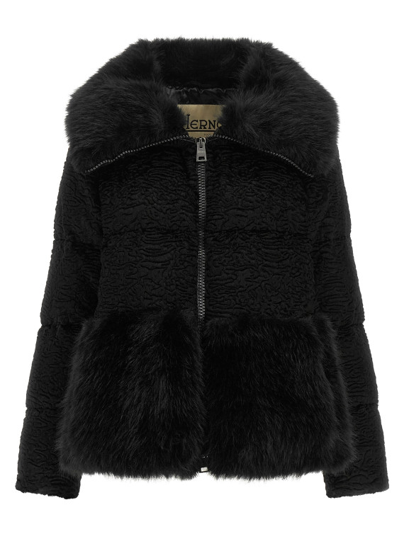 Шуба HERNO Black Astrakhan effect jacket (PI002320D129539300) #1