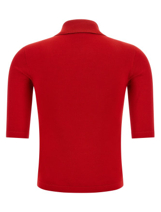 Футболка GUCCI Red silk knit polo shirt (A000OUXKFTY6036) #