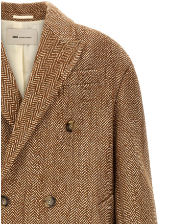 Пальто AMI PARIS Herringbone coat (HCO458WV0214A255) #