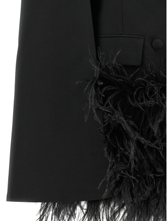 Накидка FEDERICA BONIFACI 'Tuxedo' (KA006BLACKFEATHERS) #