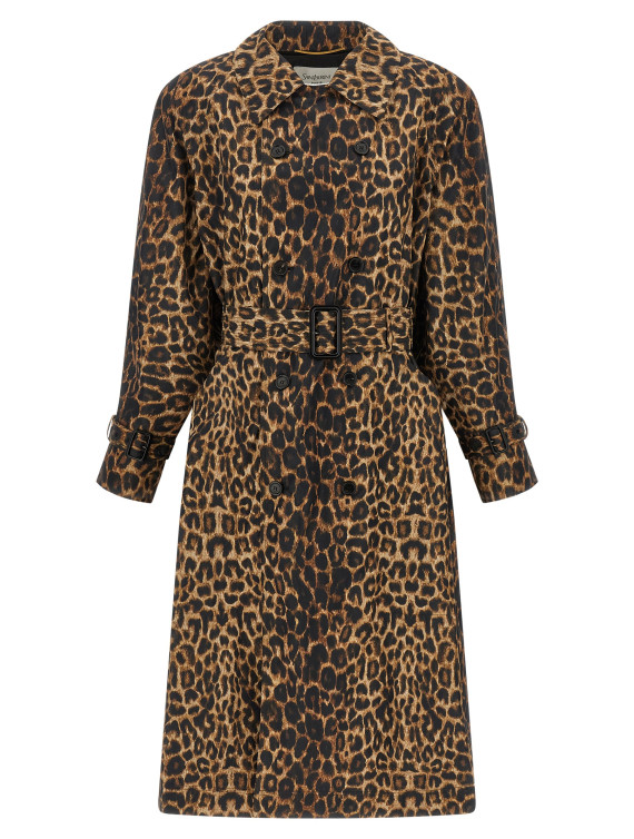 Тренч SAINT LAURENT Double-breasted trench coat (870715Y9J029665) #1