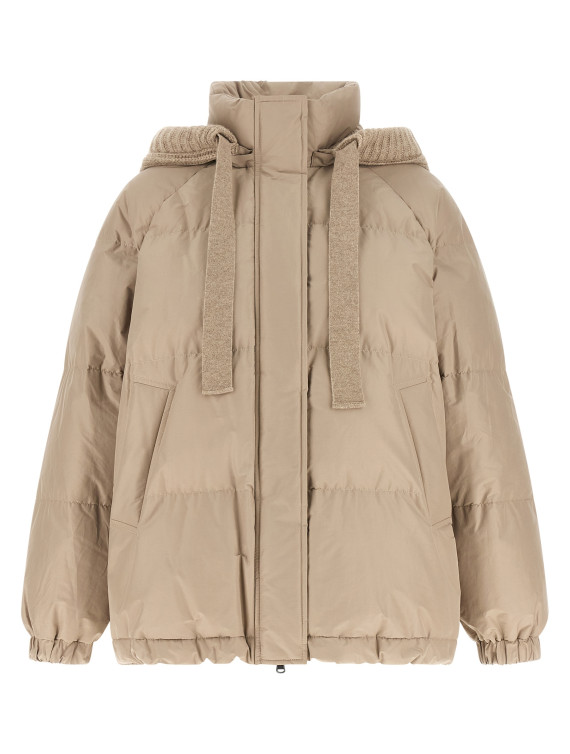 Пуховик BRUNELLO CUCINELLI Beige taffeta down jacket (MH5253266C030) #1