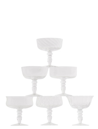 Тарелка BITOSSI Set of 6 cups Assorted Shapes - TextureTrasparent (MCV02021U) #