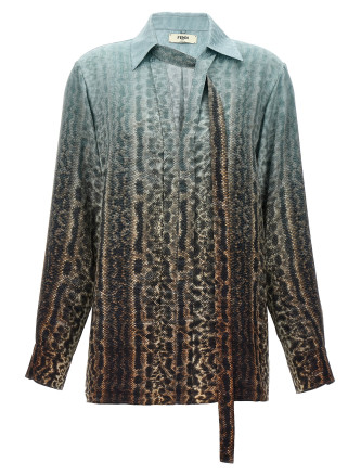 Рубашка FENDI Animal print shirt