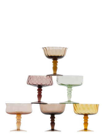 Тарелка BITOSSI Set of 6 cups Assorted shapes (MCV02022AMBRAROSA) #