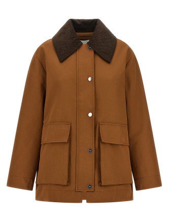Куртка GANNI Brown twill jacket