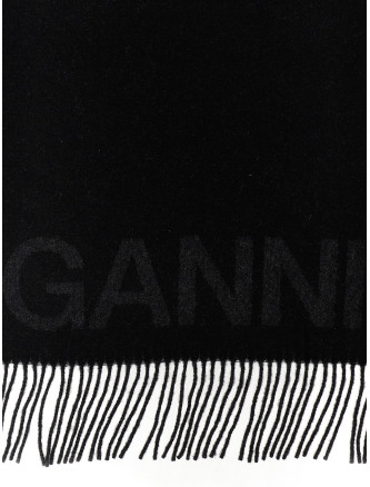 Шарф GANNI Maxi logo scarf (A3905099) #