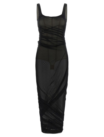 Dress with transparencies