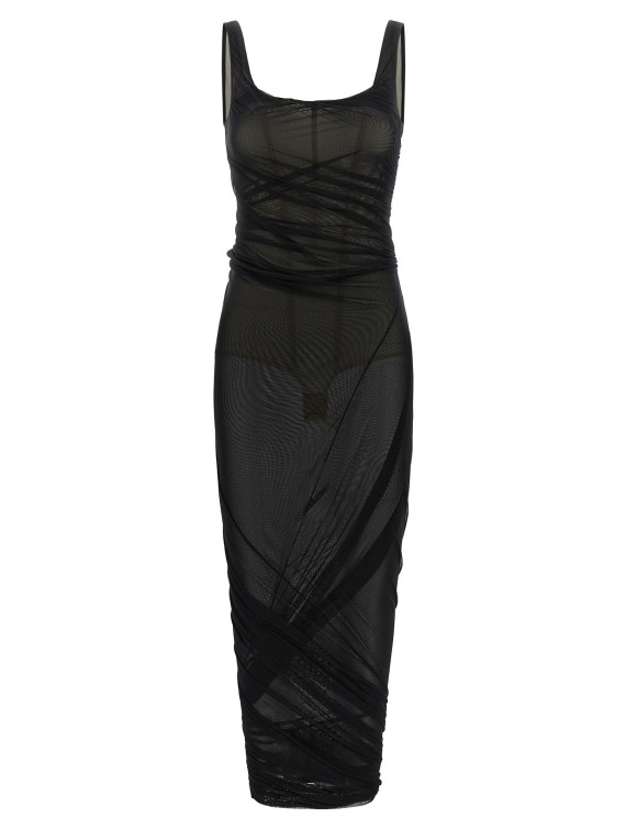 Платье миди THE ATTICO Dress with transparencies (CAPWCW00334PLL005AA100) #1