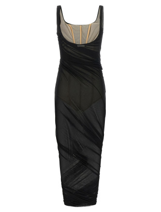 Платье миди THE ATTICO Dress with transparencies (CAPWCW00334PLL005AA100) #