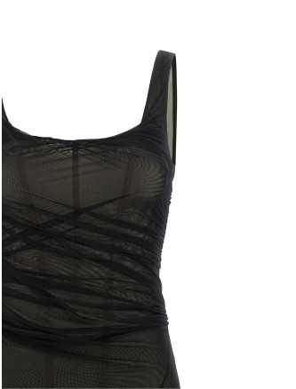 Платье миди THE ATTICO Dress with transparencies (CAPWCW00334PLL005AA100) #