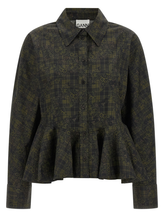 Рубашка GANNI Floral tartan shirt (A1040505ZZ3) #1
